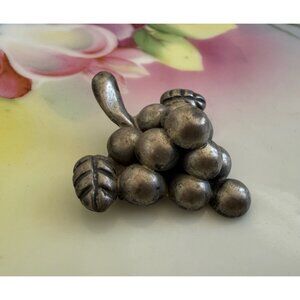 Vintage 40's Mexico Sterling Silver Grape Cluster Brooch 5 g